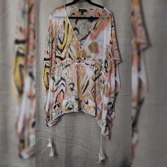 Lane Bryant Plus Size Chiffon Tunic Shirt Size 22/24 - Picture 3 of 8